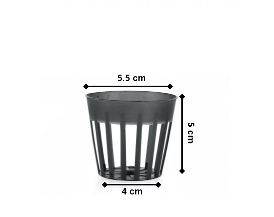 Extra Small Net Cup Pots Baskets. Plastic Hydroponic Pond. (10.000pcs) (0.1 Lt)