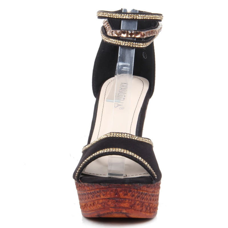 High Heel Platform Sandals - H20231 (Black)