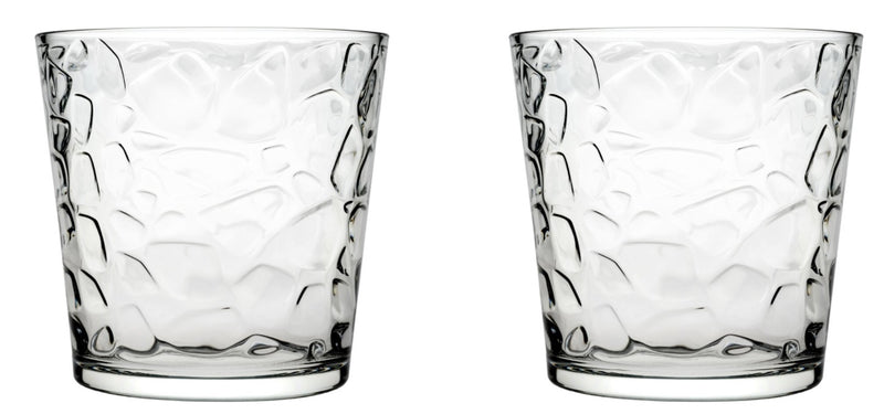 2x Glass Orchid Flower Pot. Ice Mosaic Design Round Vase. Decorative Pot.