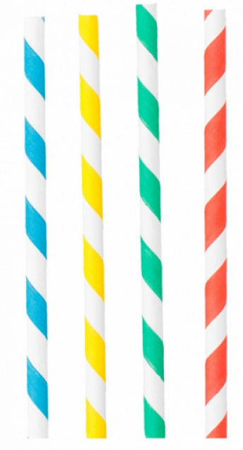 Multicoloured Paper Straw. (Pack of 250)