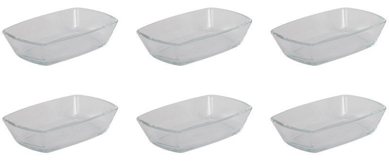 6 pcs Small Rectangular Serving Plate. Dessert Salad Fruit Snack Dishes Bowl.