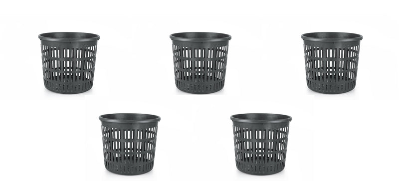 Round Black Pond Planting Garden Basket. Aquatic Pots. (Pack of 5) (6.7 L/11 L/21 L).