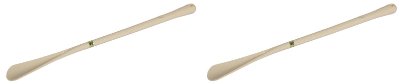 2x Extra Long Shoe Horn. Strong Plastic and Hanging Hole. (52 cm) (Cream)
