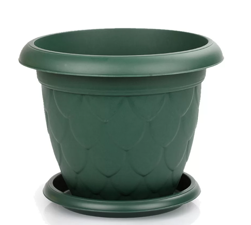 Large Plant Pot and Saucer. In / Outdoor UK Planter Plant Pot. (37 Litre)