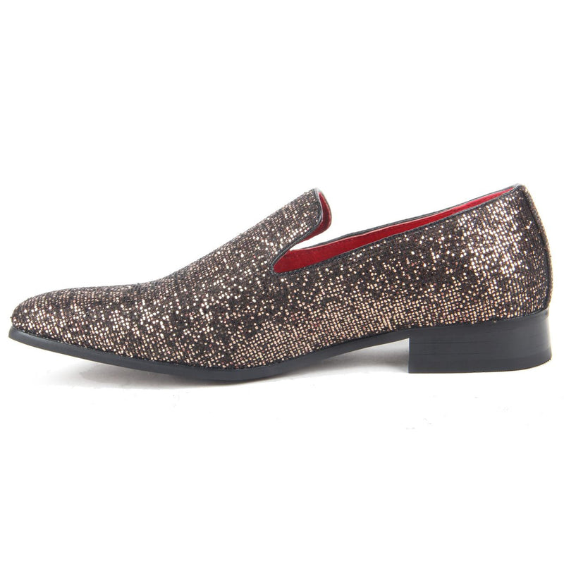 Glitter Sequin Diamond Loafers - East End (Bronze)
