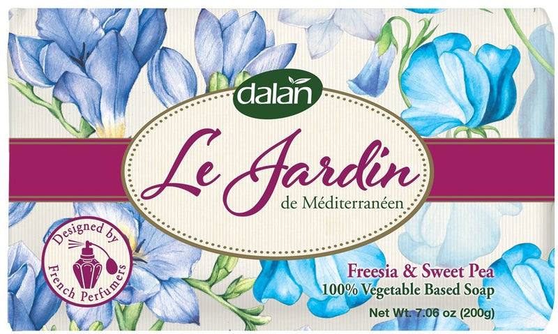 Natural Vegetable Soap Bar. (Pack of 8) Freesia & Sweet Pea Scented Soap. Gift Soap Set. (200g)