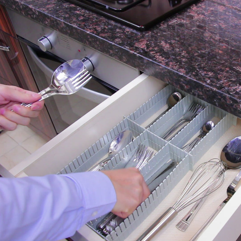 4x Drawer Dividers. Adjustable Drawer Organizer. Customized Drawer Separators.