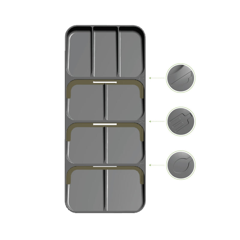 Large Cutlery Organizer. (9 Compartment)