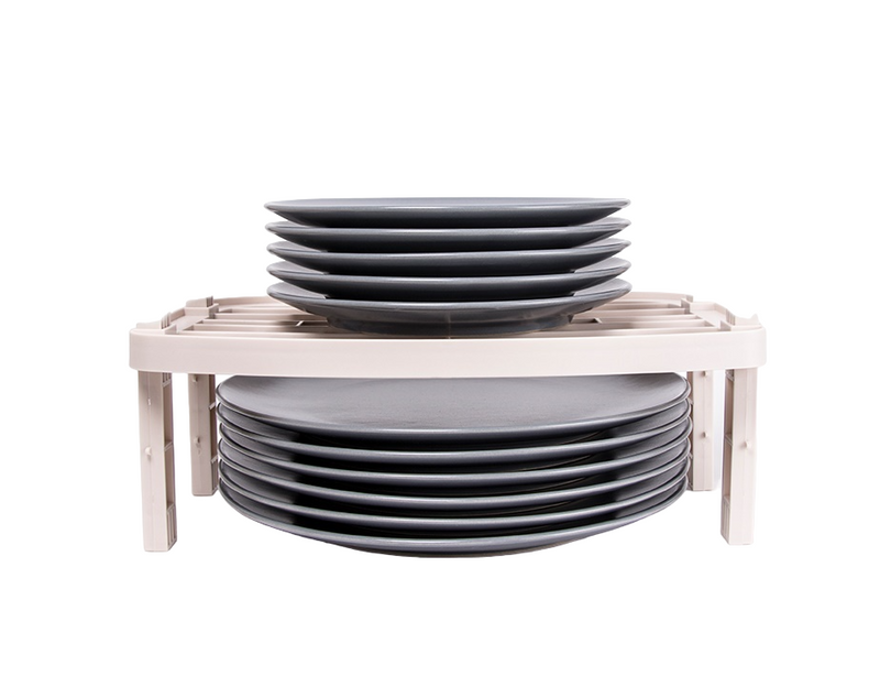 Cupboard Shelf Organizer. Kitchen Cabinet Shelf. (White)