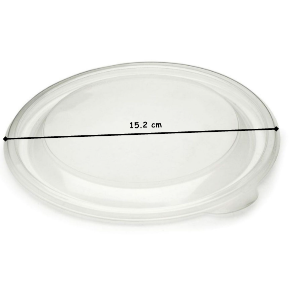 PET Flat Lid For 16 oz. Round Bowl. (Box of 500)