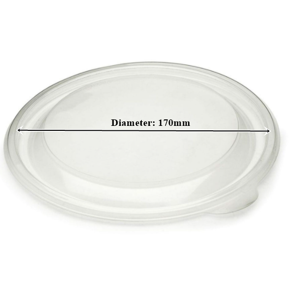 Clear (170 mm) Dome Lid to Fit 1000 ml Squat Bowls. (Box of 300)
