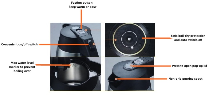 Kinox Stainless Steel Vacuum Electric Kettle