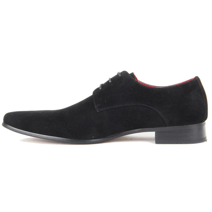 Derby Shoes Genuine Leather Lining Lace Up - Azurra (Black).