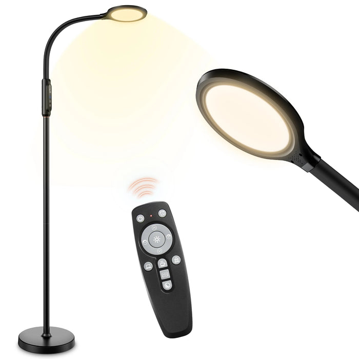 LED Floor Lamp. Remote & Touchable Standing Lamp. Adjustable Height. Gooseneck.