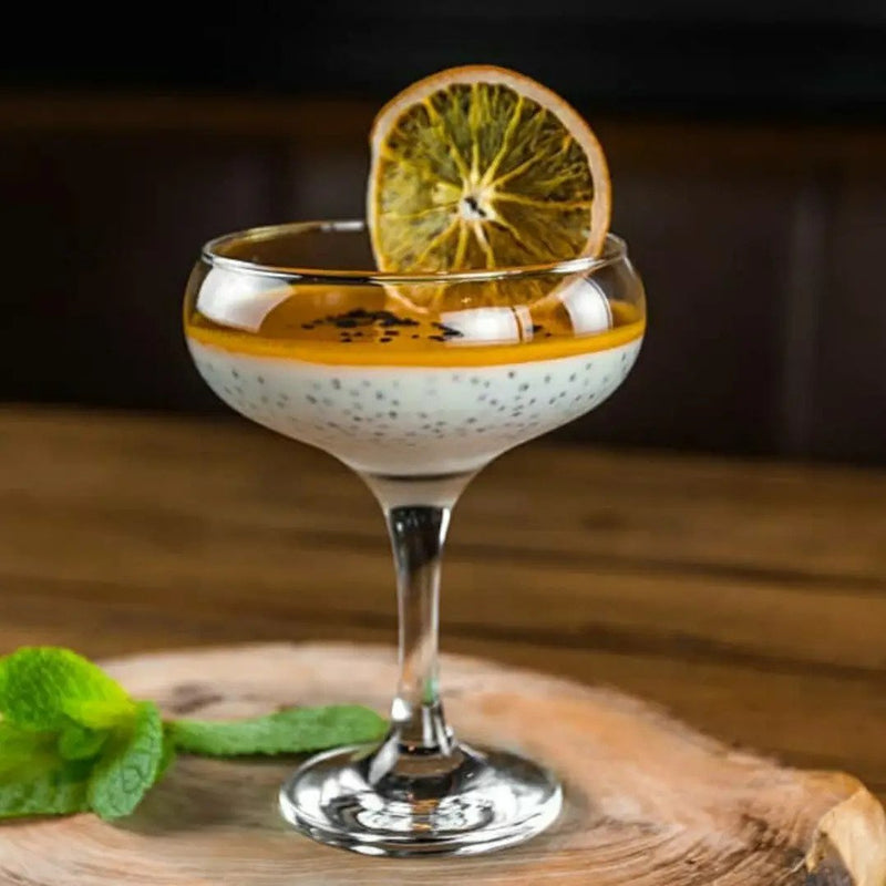 6pcs Martini Cocktail Glasses. Champagne Coupe Saucers. (270 ml).