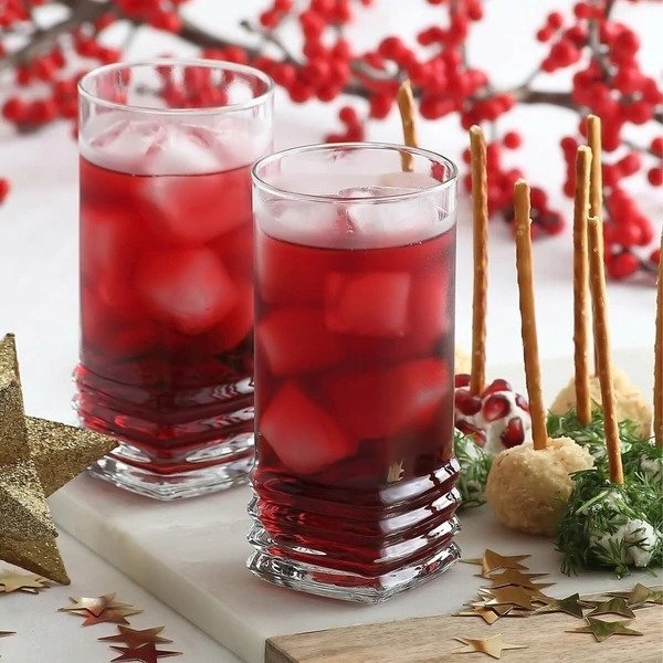 Highball Drinking Glasses. Water Cocktail Glass Set. (Pack of 6) (335 ml)