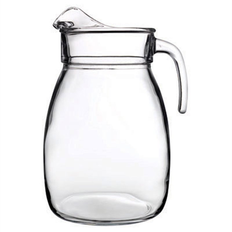 2.5 Litre Glass Jug with Lid. Large Water Carafe Pitcher with Handle.