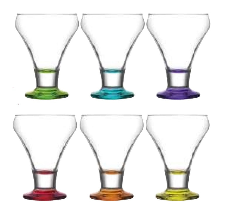 Ice Cream Sundae Dessert Glass Bowls. Pudding Fruit Appetiser Dish. (Pack of 6)