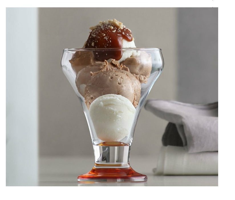 Ice Cream Sundae Dessert Glass Bowls. Pudding Fruit Appetiser Dish. (Pack of 6)