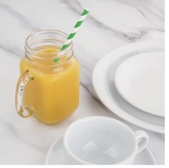 Paper Straw - Green Stripes