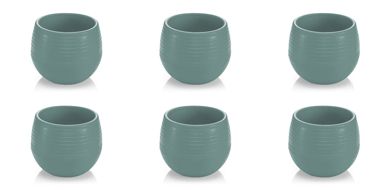 Small Colourful Flower Pot. Decorative Indoor Cactus Pot. (Pack of 9) (0.13L / 0.51L / 1.3L)