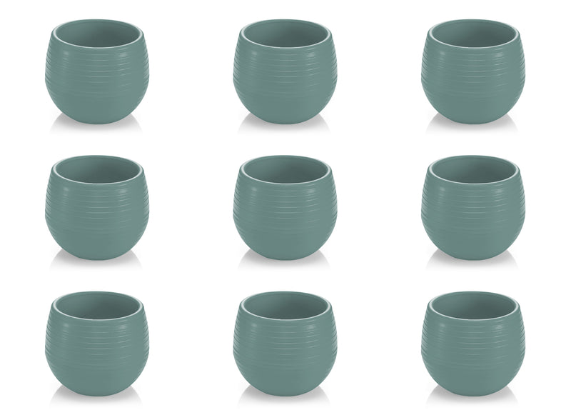 Small Colourful Flower Pot. Decorative Indoor Cactus Pot. (Pack of 9) (0.13L / 0.51L / 1.3L)