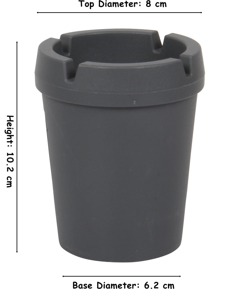 4x Butt Bucket Ashtray. Car Ash Smokeless. Self Extinguishing. (Grey)