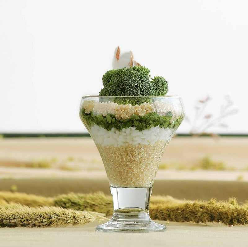 Ice Cream Sundae Dessert Glass Bowls. (Pack of 6) Pudding Fruit Appetiser Dish.