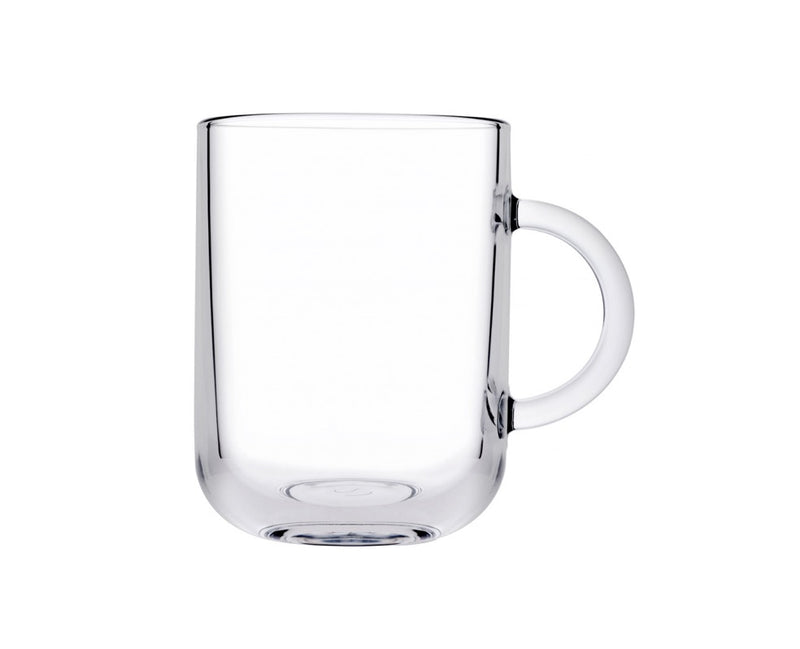 Glass Coffee Mugs. Tea Coffee Cups with Handle. Glass Mug. (Pack of 6) (330 ml)