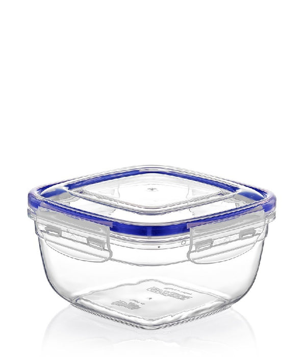 Plastic Square Food Storage Container with Lid. (4 pcs) (500/900/1500/2400 ml).