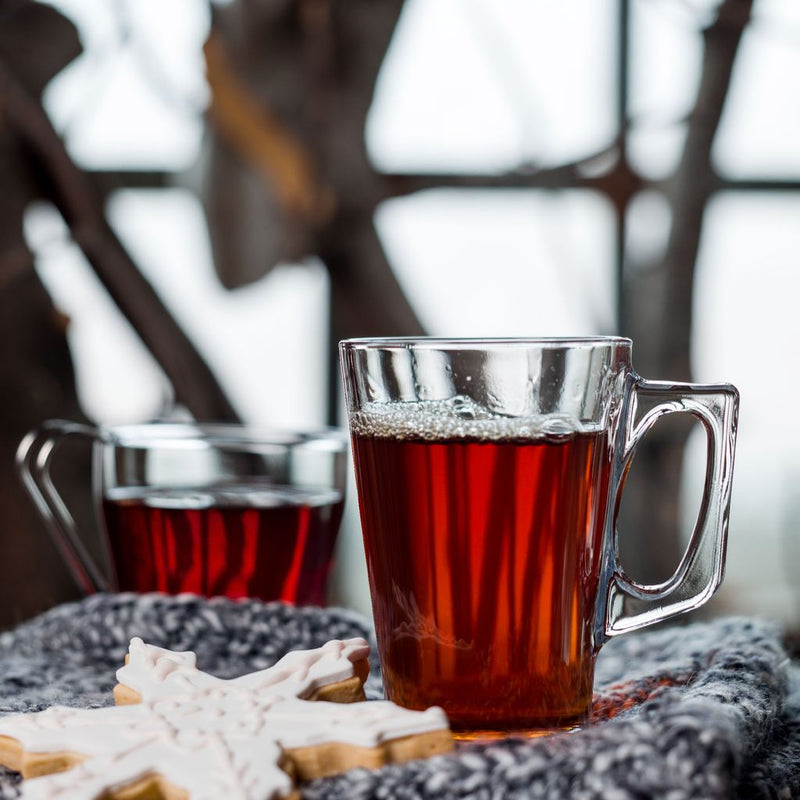 Glass Coffee Mugs. Tea Coffee Cups with Handle. Glass Mug. (Pack of 4) (250 ml)