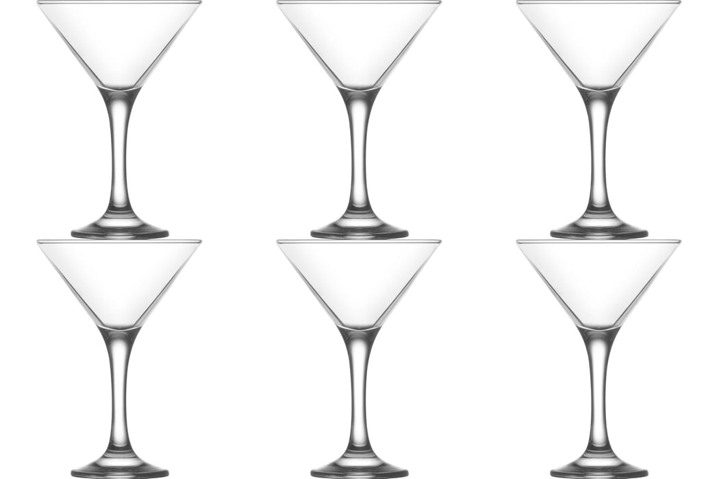 Martini Cocktail Drinking Party Glasses.  V Shaped Cocktail Glasses. (175 ml)(Pack of 6)