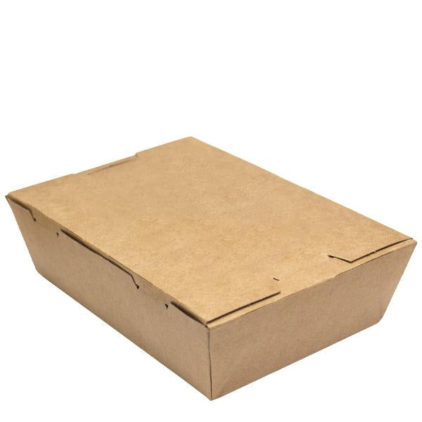 Kraft Take Away Food Box Container. NO Window.(Box of 100) (150 x 100 x 45 mm)