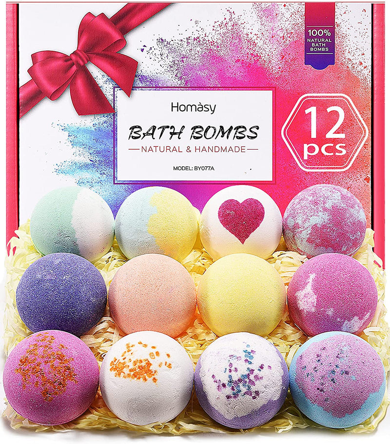 Bath Bombs. Assorted Fragrances Pack of 12 Bath Salt. Natural&Handmade. Gift Set