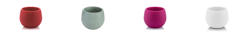 Small Colourful Flower Pot. Decorative Indoor Cactus Pot. (Pack of 3) (0.13L / 0.51L / 1.3L)