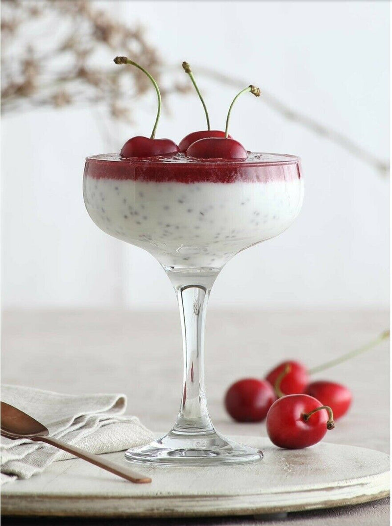 Martini Cocktail Glasses. Champagne Coupe Saucers. (Set of 6) (200 ml)