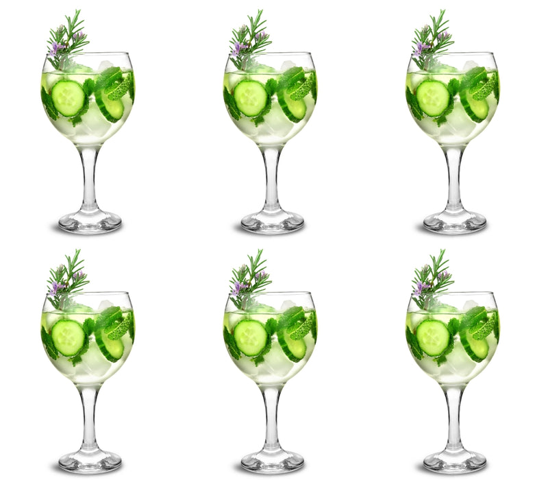 Gin Tonic Cocktail Glasses. Large Copa Gin Balloon. (645 ml) (Pack of 6)