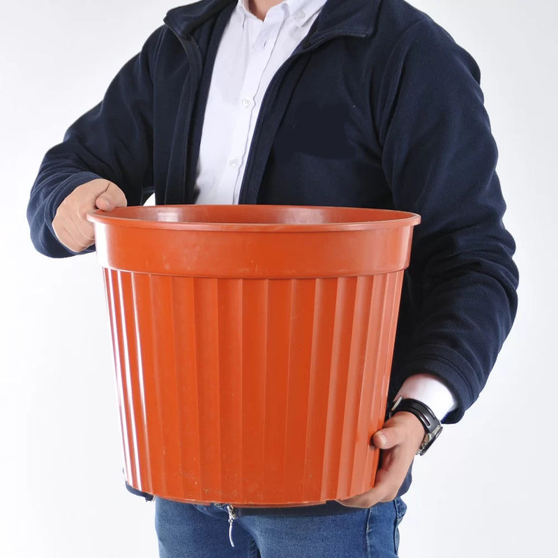 Large Round Flower Plant Pot and Saucer. Garden Planters. (25 L)