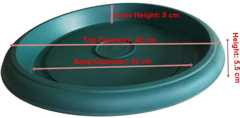 Large Plant Pot and Saucer. In / Outdoor UK Planter Plant Pot. (37 Litre)