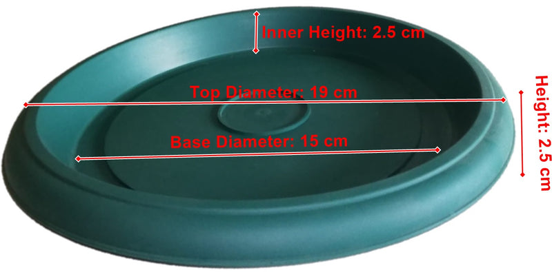 Plastic Round Flower Pot and Saucer. Waterdrop Decor In/Out Planter Plant Pot.