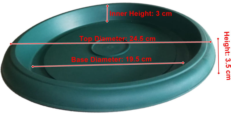 Plastic Round Flower Pot and Saucer. Waterdrop Decor In/Out Planter Plant Pot.