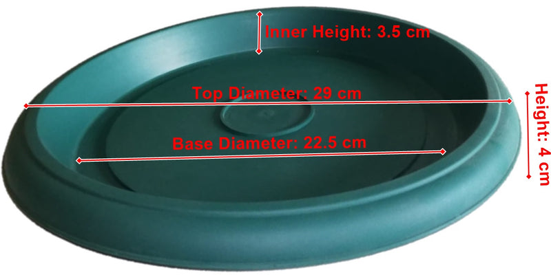 Plastic Round Flower Pot and Saucer. Waterdrop Decor In/Out Planter Plant Pot.