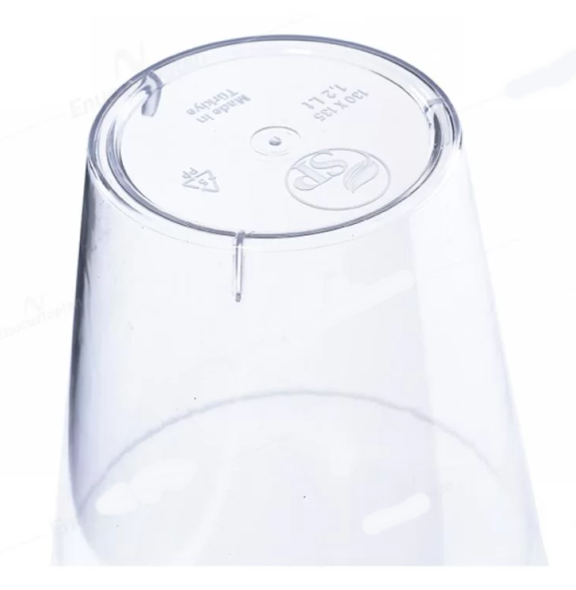 Clear Orchid Bowl Pot. Strong Plastic Transparent Flower Pot. (1.2 L)