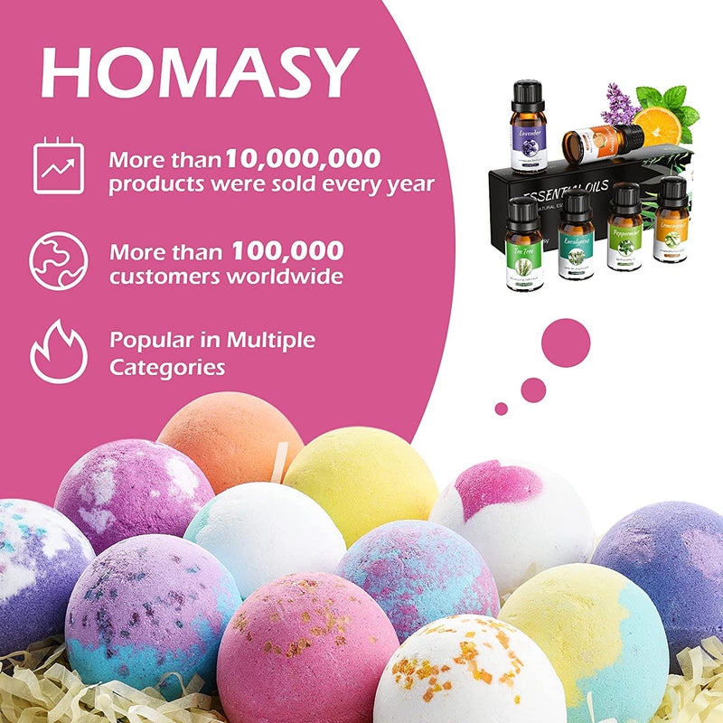 Bath Bombs. Assorted Fragrances Pack of 12 Bath Salt. Natural&Handmade. Gift Set