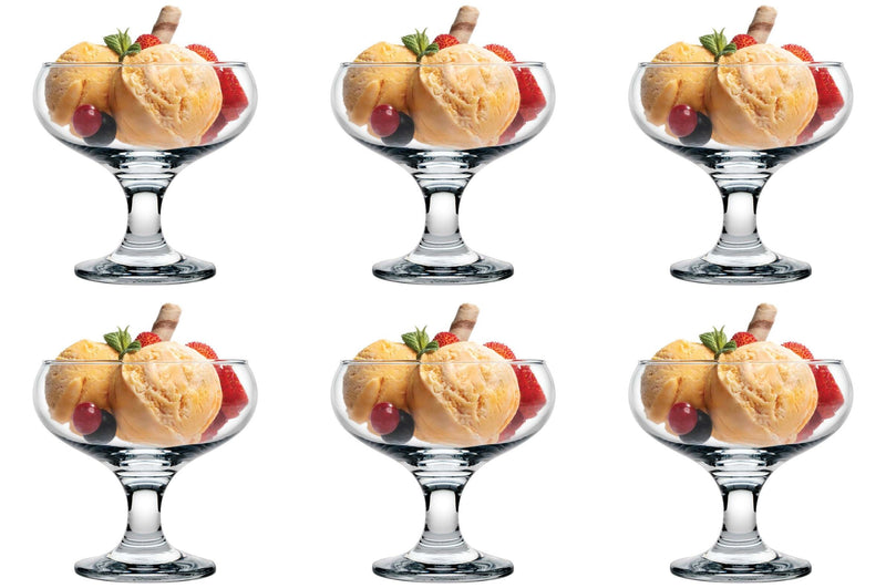 6 pcs x Ice Cream Glasses Bowl. Sundae Dishes. Desert Fruit Prawn Cocktail Bowl.