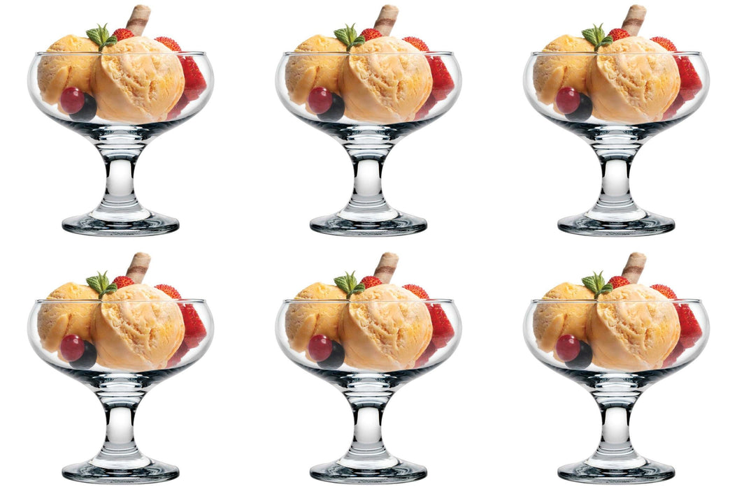 6 pcs x Ice Cream Glasses Bowl. Sundae Dishes. Desert Fruit Prawn Cocktail Bowl.
