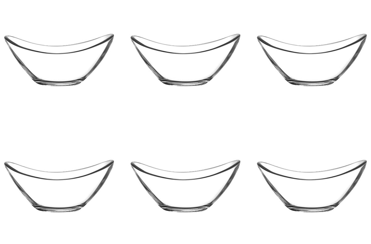 Small Serving Bowl Set. Dessert Sundae Fruit Trifle Dishes. (Set of 6