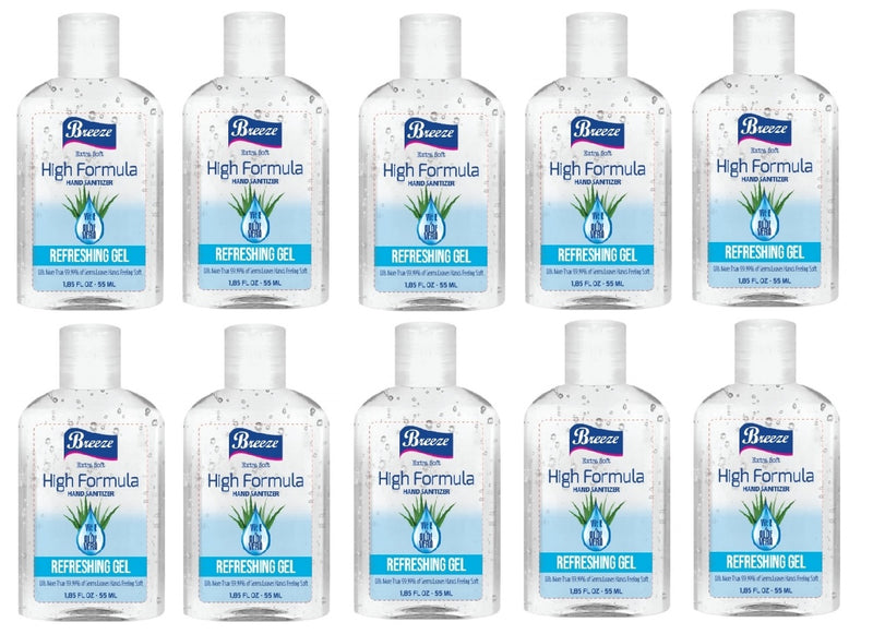Hand Sanitiser Gel with Vitamin E & Aloe Vera - 250ml (Pack of 10)