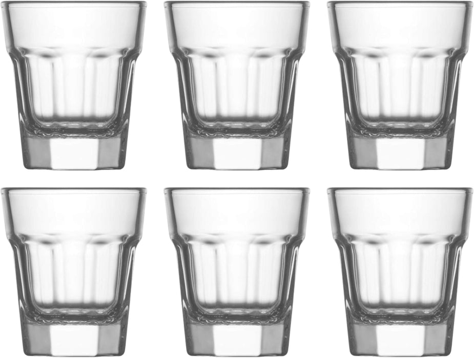 Classic Shot Glasses. Tequila Vodka Liqueur Shooter. (Pack of 6) (45cc/ml)