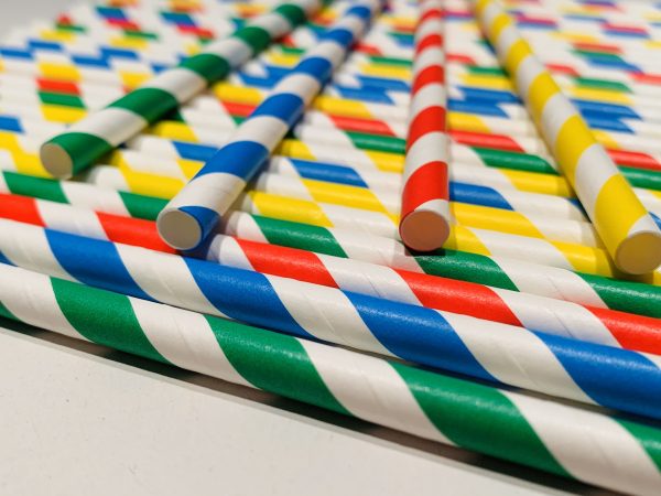Multicoloured Paper Straw. (Pack of 250)